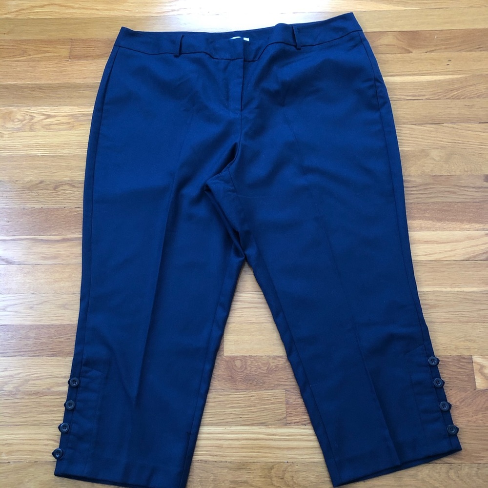Dress Barn Size 20 Blue Cropped Pants